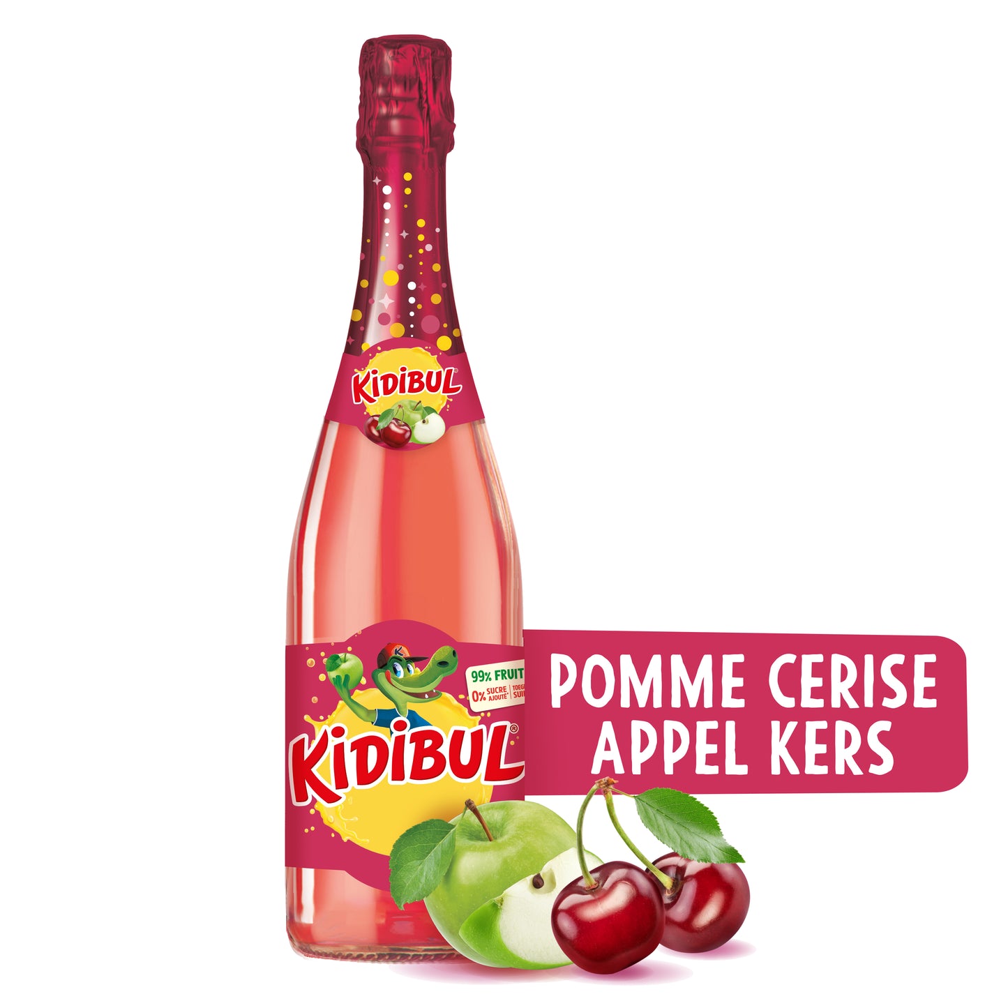 Kidibul Kindersekt Apfel Kirsche – alkoholfreies Partygetränk für Kinder