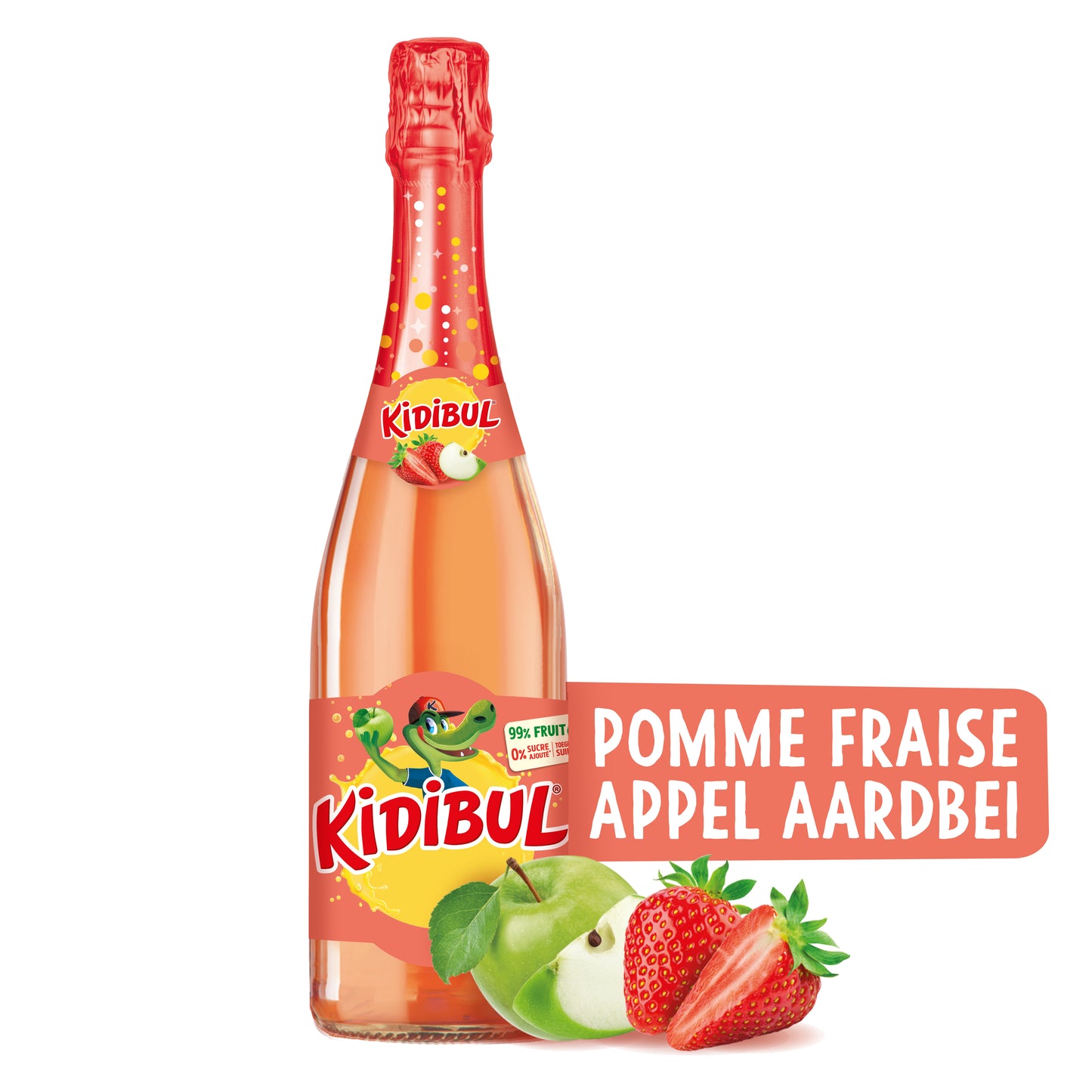Kidibul Kindersekt Apfel Erdbeere – alkoholfreies Partygetränk für Kinder