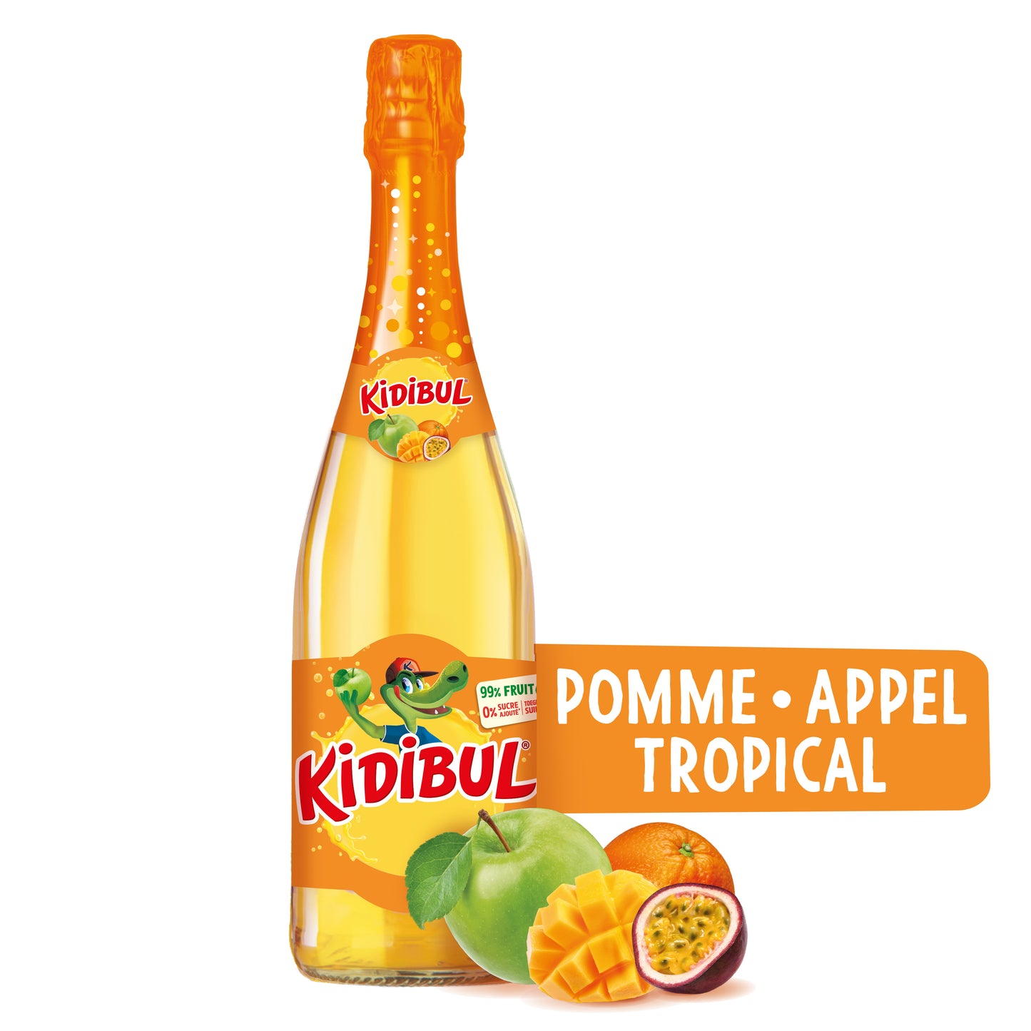 Kidibul Kindersekt Apfel Tropical – alkoholfreies Partygetränk für Kinder